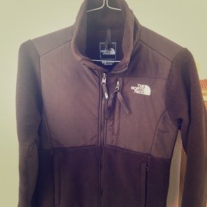 Chocolate Brown North Face fleece jacket